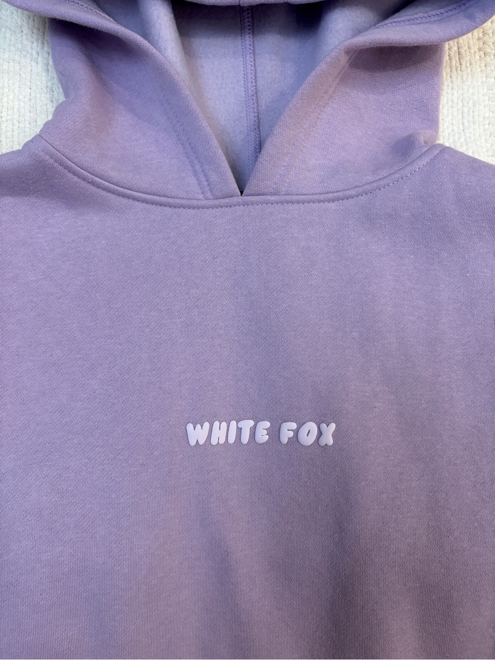 White Fox Lavender "Leisure” Logo Hoodie 🫧 - Picture 4 of 7